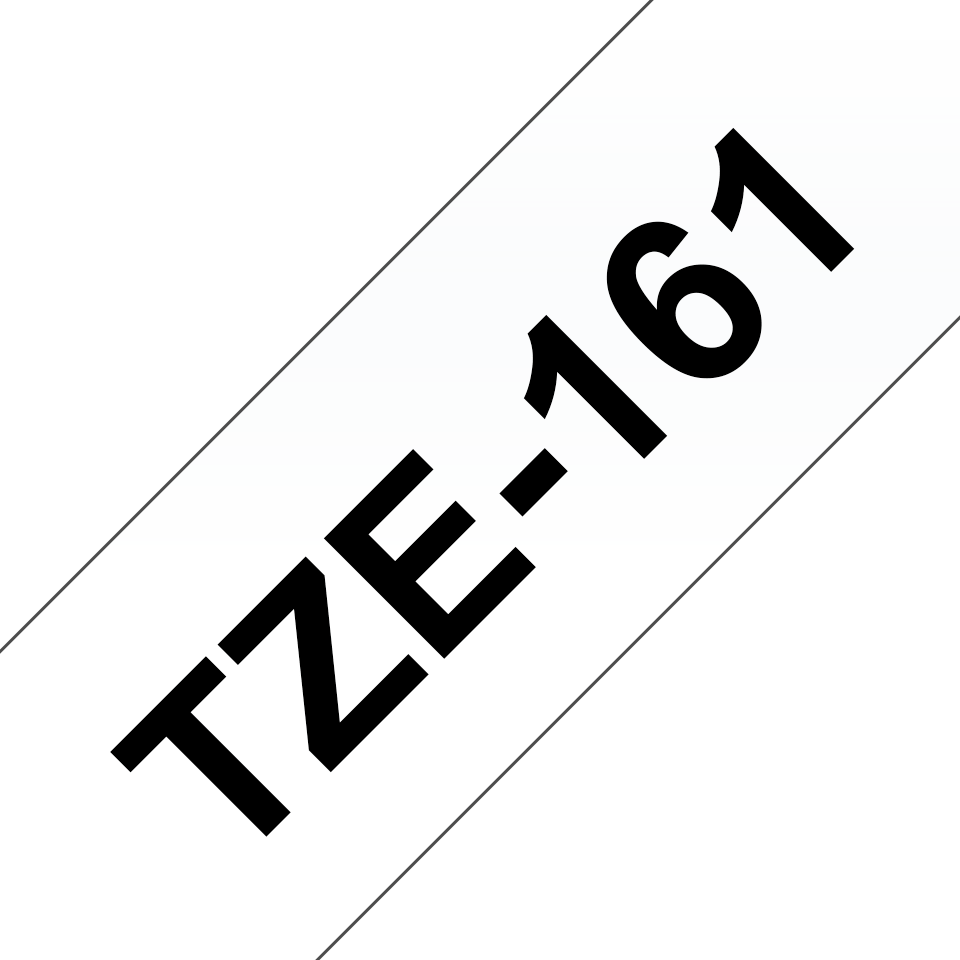 Originele Brother TZe-161 label tapecassette – zwart op transparant, breedte 36 mm